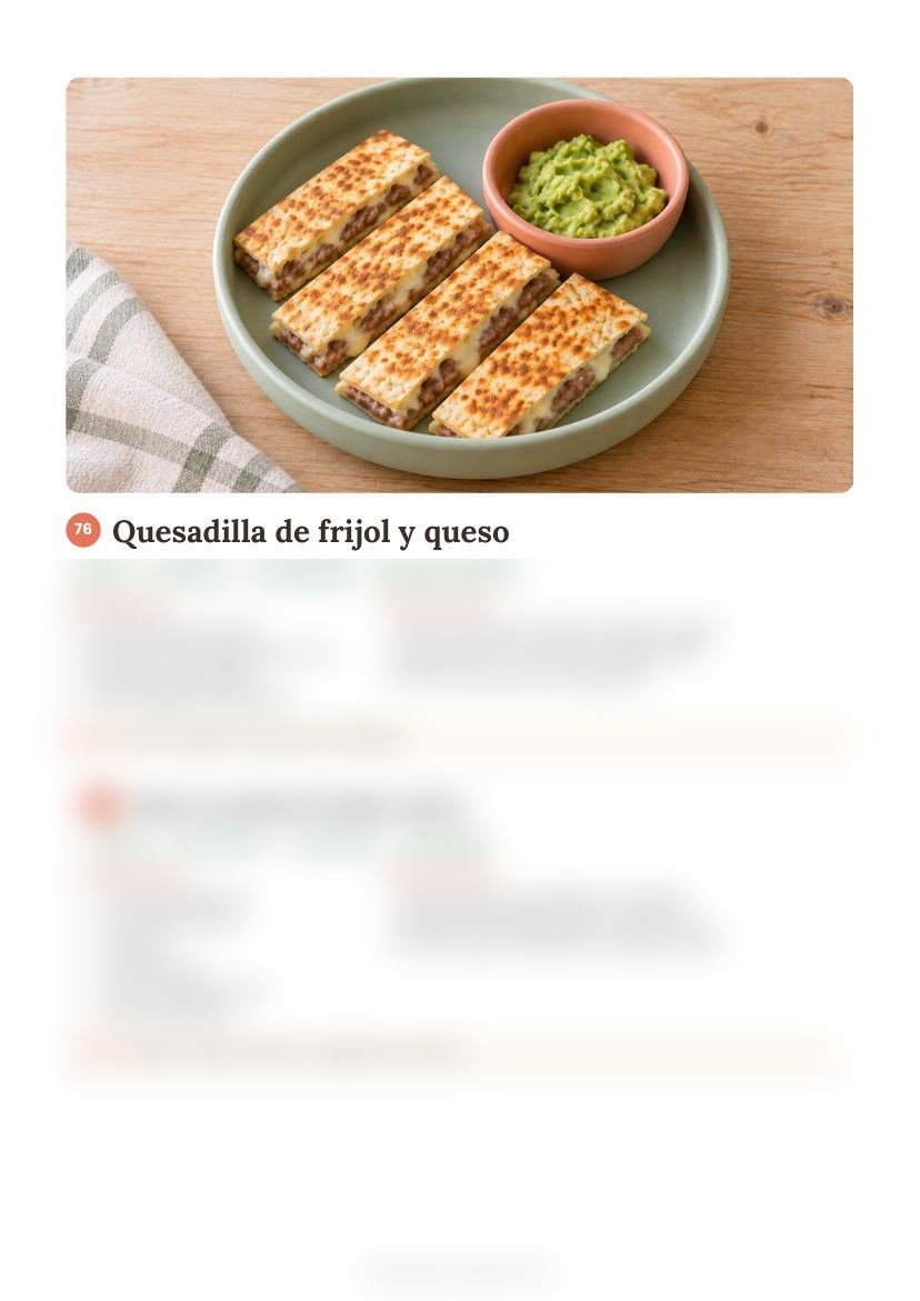 Receta del método Pequeños Bocados